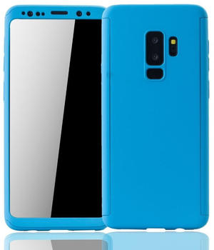 König Design Handyhülle Schutzhülle für Samsung Galaxy S9 Plus Full Case Cover Displayschutz 360 Blau
