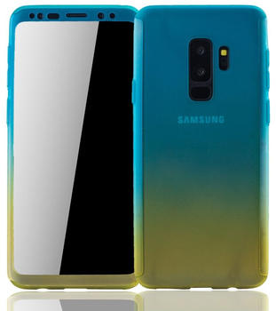 König Design Handyhülle Schutzhülle für Samsung Galaxy S9 Plus Full Case Cover Displayschutz 360 Gelb