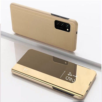 König Design Hülle kompatibel mit Samsung Galaxy S21 Ultra Kunststoff Full Cover Handyhülle - Case Gold
