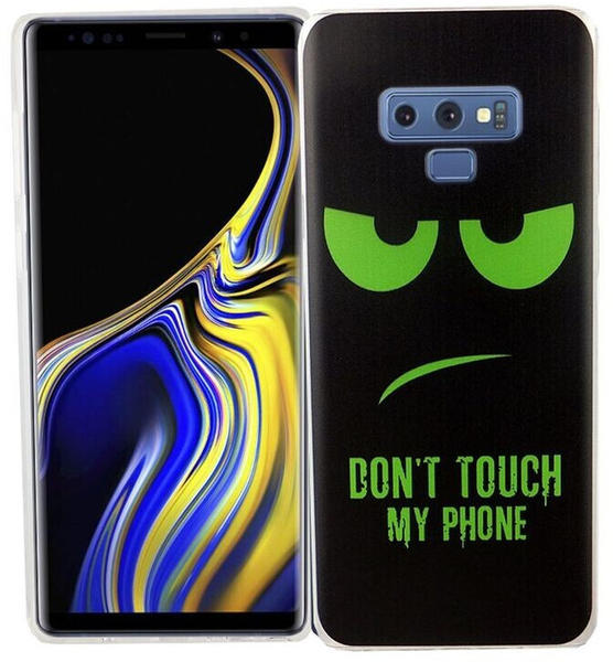 König Design für Samsung Galaxy Note 9 Handy Hülle Schutz-Case Cover Bumper Dont Touch My Phone Grün