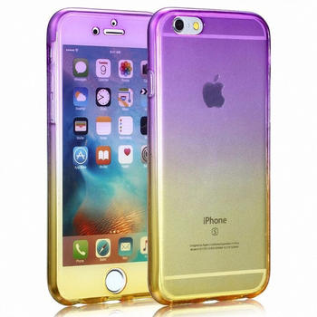 König Design Crystal Case Hülle für Samsung Galaxy S3 Neo Lila Gelb Rahmen Full Body
