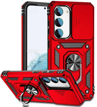 König Design Hülle kompatibel mit Samsung Galaxy S23 Plus Kunststoff Soft Handyhülle - Handy Case Rot
