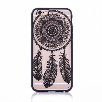König Design Handy Hülle Mandala für Samsung Galaxy J7 2017 Design Case Schutzhülle Motiv Traumfänger Cover Tasche Bumper Schwarz
