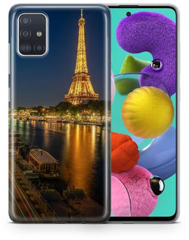 König Design Handyhülle Schutzhülle für Samsung Galaxy S7 Edge Case Cover Tasche Bumper Etuis TPU Samsung Galaxy S7 Edge Eifelturm