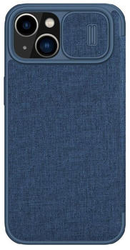 Nillkin Qin Pro Leder Case Stoff - Apple iPhone 14 Plus - Blau (iPhone 14 Plus) Blau