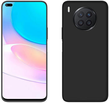 Cofi cofi1453® Silikon Hülle Basic kompatibel mit Huawei Nova 8i Case TPU Soft Handy Cover Schutz in Schwarz