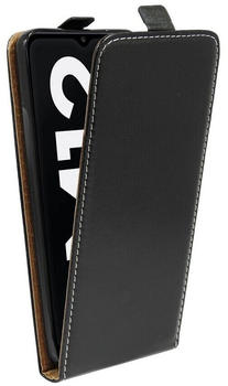 Cofi Flip Case für Samsung Galaxy M12 (M127F) Handy Tasche vertikal aufklappbar Schutzhülle Klapp Hülle Schwarz