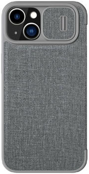 Nillkin Qin Pro Leder Case Stoff - Apple iPhone 14 Plus - Grau (iPhone 14 Plus) Grau