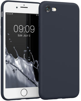 kwmobile Hülle kompatibel mit Apple iPhone SE (2022) / SE (2020) / 8/7 - Hülle Silikon - Soft Handyhülle - Handy Case in Heidelbeerblau