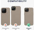 kwmobile Hülle für das iPhone 14 Hülle - Dünnes Silikon Handy Case - Stoßfeste Handyhülle mit Weicher Oberfläche - Unterstützt Kabelloses Laden - Taupe
