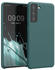 kwmobile Hülle kompatibel mit Samsung Galaxy S21 - Hülle Silikon gummiert - Handyhülle - Handy Case in Blaugrün