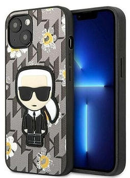 Karl Lagerfeld KLHCP13SPMNFIK1 iPhone 13 mini 5,4" szary/grey Flower Ikonik Karl (iPhone 13 mini)
