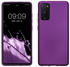 kwmobile Case kompatibel mit Samsung Galaxy S20 FE Hülle - Schutzhülle aus Silikon metallisch schimmernd - Handyhülle Metallic Violett