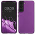 kwmobile Case kompatibel mit Samsung Galaxy S22 Hülle - Schutzhülle aus Silikon metallisch schimmernd - Handyhülle Metallic Violett