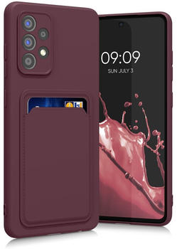kwmobile Handyhülle kompatibel mit Samsung Galaxy A52 / A52 5G / A52s 5G Hülle - Handy Cover mit Fach für Karten - in Tawny Red