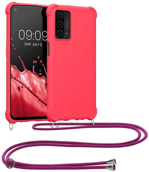 Coque Silicone Avec Cordon Pour Oppo A74 5G / A54 5G - Marque Kwmobile - Neuf Sous Blister