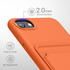 kwmobile Handyhülle kompatibel mit Apple iPhone SE (2022) / iPhone SE (2020) / iPhone 8 / iPhone 7 Hülle - Handy Cover mit Fach für Karten - in Orange
