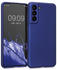 kwmobile Case kompatibel mit Samsung Galaxy S21 FE Hülle - Schutzhülle aus Silikon metallisch schimmernd - Handyhülle Metallic Blau