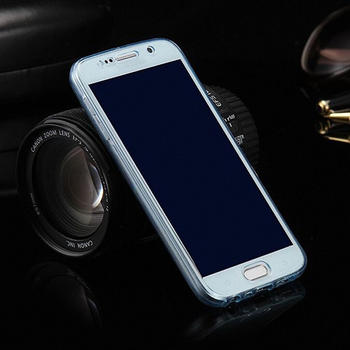 König Design Crystal Case Hülle für LG G4 Stylus Blau Rahmen Full Body