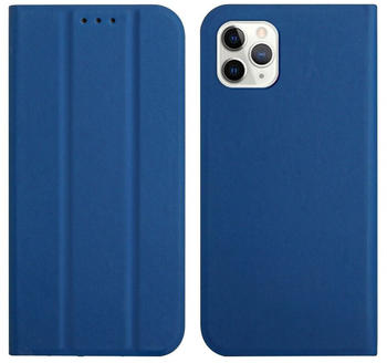König Design Hülle kompatibel mit Apple iPhone 13 Pro Max Kunstleder Handyhülle - Handy Case Blau