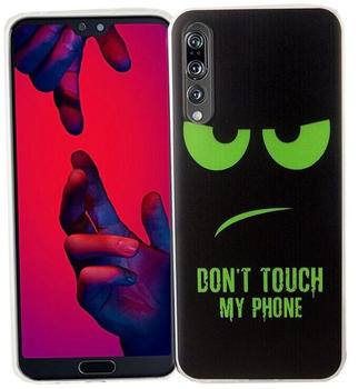 König Design Huawei P20 Pro Handy Hülle Schutz-Case Cover Bumper Dont Touch My Phone Grün