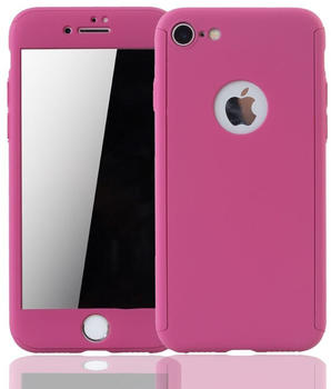 König Design Handyhülle Schutzhülle für Apple iPhone 6 / 6s Full Case Cover Displayschutz 360 Pink