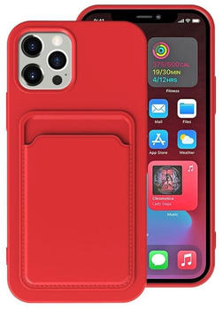 König Design Hülle kompatibel mit Apple iPhone 12 Kunststoff Soft Handyhülle - Handy Case Rot