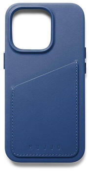 mujjo Leather Wallet Case with MagSafe (iPhone 14 Pro) Blau