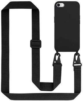 Cadorabo TPU Cover Handy Kette Liquid (iPhone 7, iPhone 7s, iPhone 8, iPhone SE (2020)) Schwarz