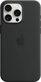 Apple Silikon Case mit MagSafe (iPhone 15 Pro Max) Schwarz