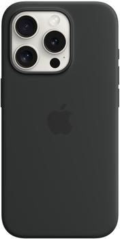 Apple Silikon Case mit MagSafe (iPhone 15 Pro) Schwarz