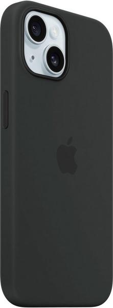 Apple Silikon Case mit MagSafe (iPhone 15) Schwarz