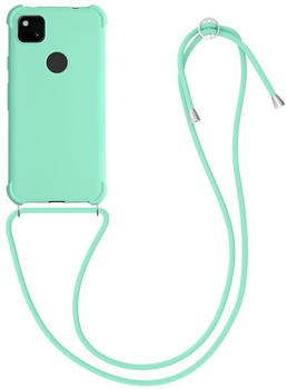 kwmobile Necklace Case kompatibel mit Google Pixel 4a Hülle - Cover mit Kordel zum Umhängen - Silikon Schutzhülle Mintgrün