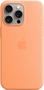 Apple Silikon Case mit MagSafe (iPhone 15 Pro Max) Sorbet Orange