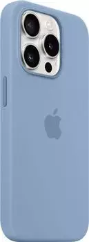 Apple Silikon Case mit MagSafe (iPhone 15 Pro) Winterblau