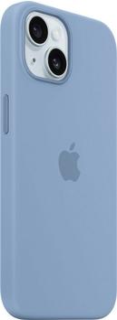 Apple Silikon Case mit MagSafe (iPhone 15) Winterblau