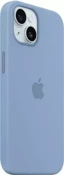 Apple Silikon Case mit MagSafe (iPhone 15) Winterblau