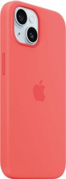 Apple Silikon Case mit MagSafe (iPhone 15) Guave