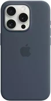 Apple Silikon Case mit MagSafe (iPhone 15 Pro) Sturmblau Apple Silikon Case mit MagSafe (iPhone 15 Pro) Sturmblau