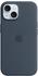 Apple Silikon Case mit MagSafe (iPhone 15) Sturmblau