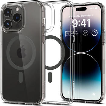 Spigen Schutzhülle Ultra Hybrid Mag mit MagSafe für iPhone 14 Pro, Transparent-Grau