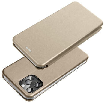 Cofi Elegante Buch-Tasche Hülle Leder Optik Elegance Wallet Book-Style Schale kompatibel mit Samsung Galaxy A42 5G Gold