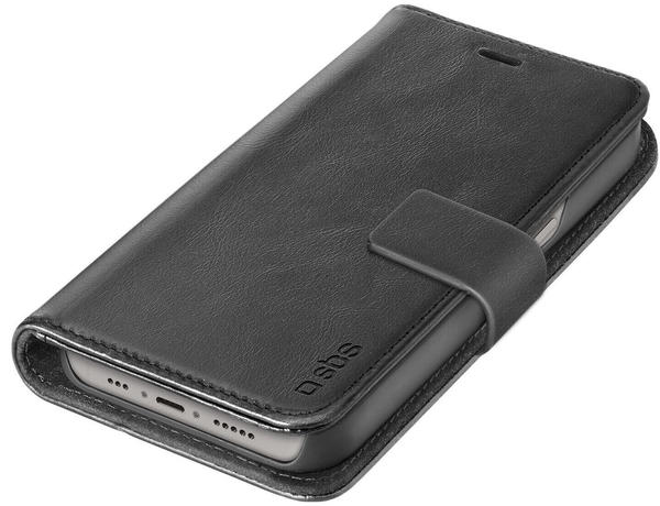 SBS Mobile Leder Wallet für iPhone 14 schwarz