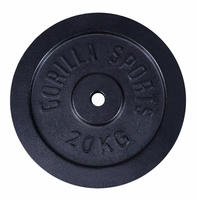 GORILLA SPORTS Hantelscheibe Hantelscheibe Guss 30/31 mm 1,25-30 KG, 20 kg, (1-tlg)