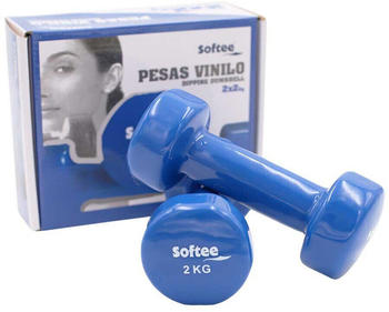 Softee Vinyl Dumbbells Set 2kg Blau 2 kg (6818751)