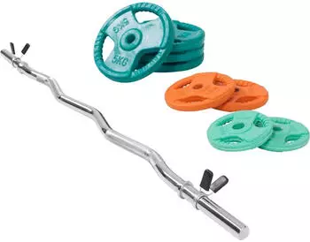 Gorilla Sports Hantel-Set 35 kg Curlstange