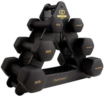 Tunturi Centuri Neopren Dumbbell Set With Stand Schwarz 12 kg (42034682)