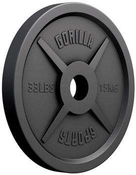 Gorilla Sports Olympia Hantelscheiben 15kg