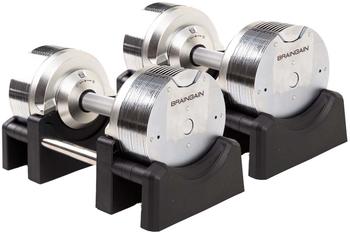 BRAINGAIN Verstellbare Hanteln 32,5kg Chrom