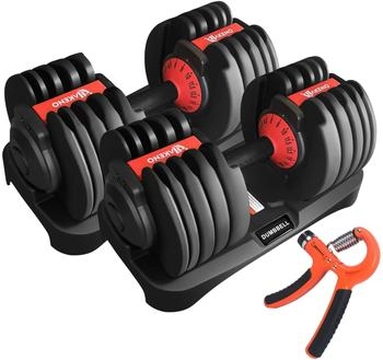 HAKENO 2x24kg Verstellbare Hanteln